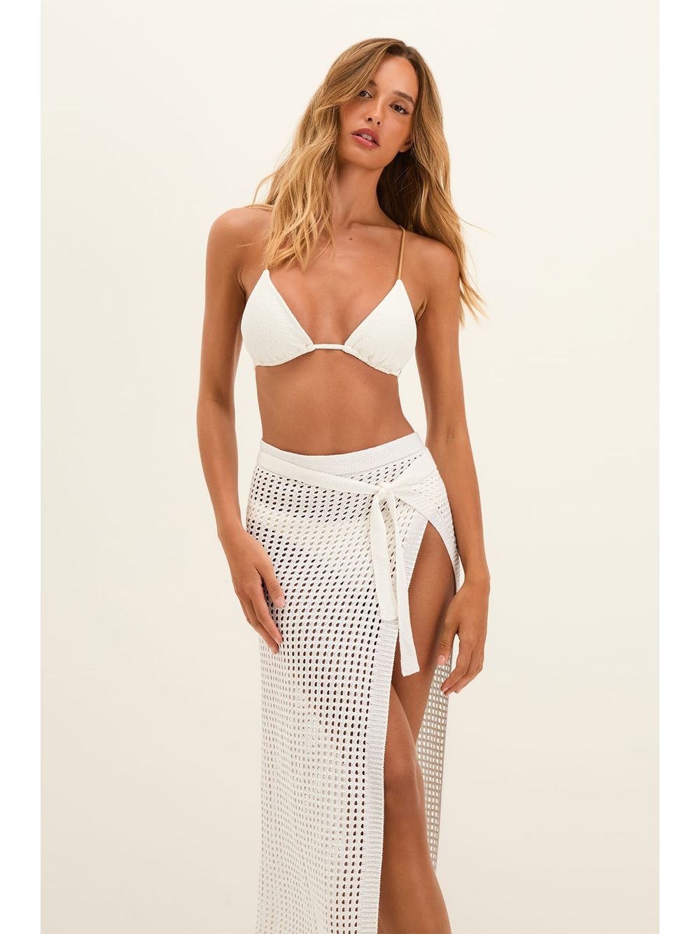 ViX — Pareô Midi Rena Tricot Off White