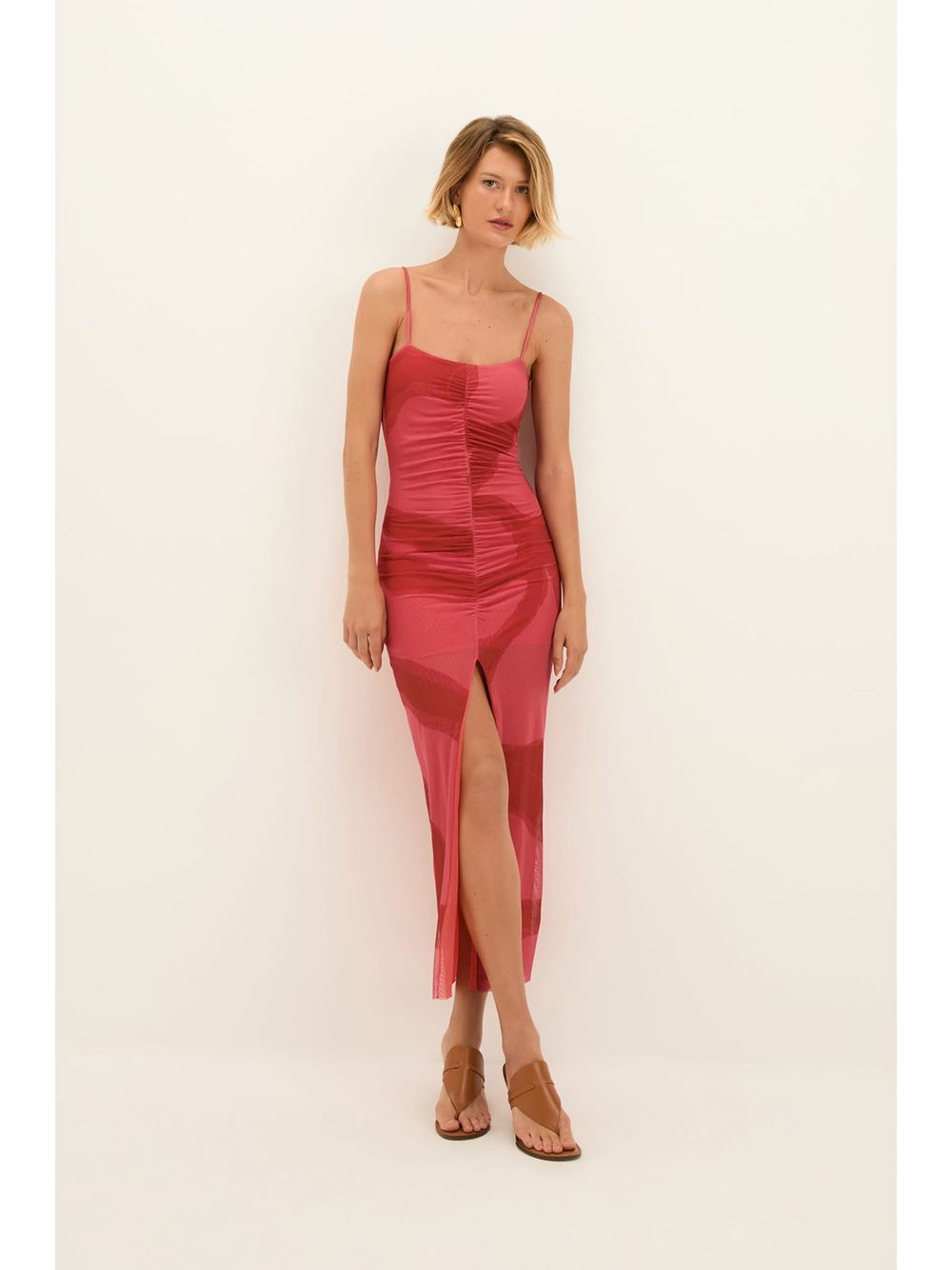 ViX — Vestido Midi Tyla Enigma Pink