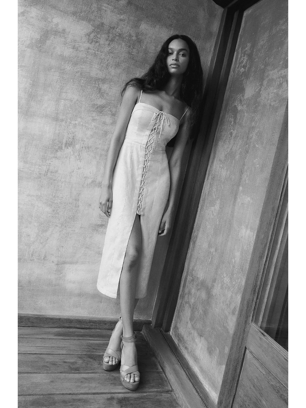 ViX — Vestido Midi Rubia Off White