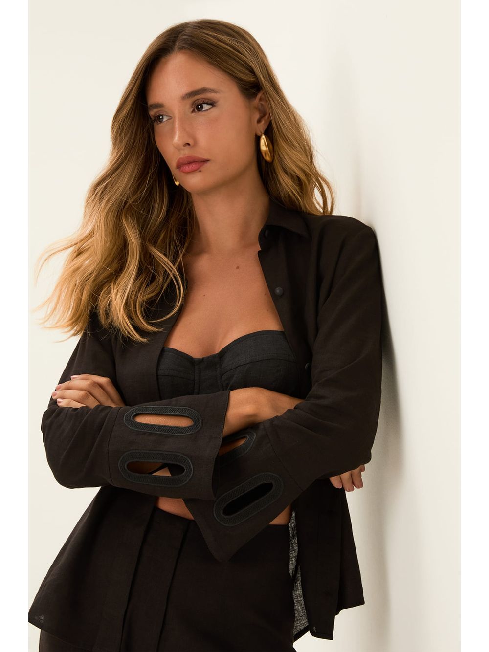 ViX — Camisa Manga Longa Laura Black