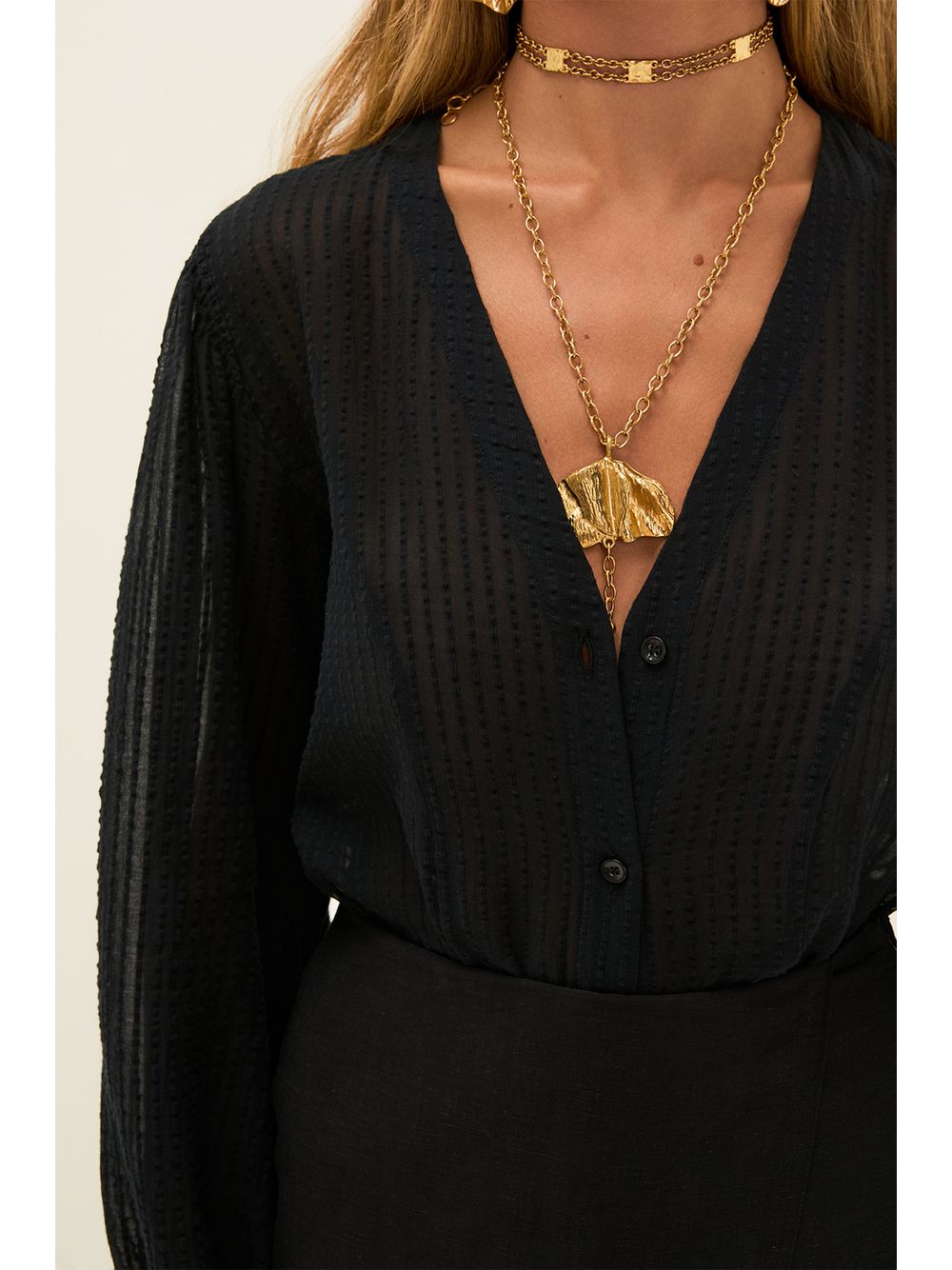 ViX — Camisa Manga Longa Marissa Black