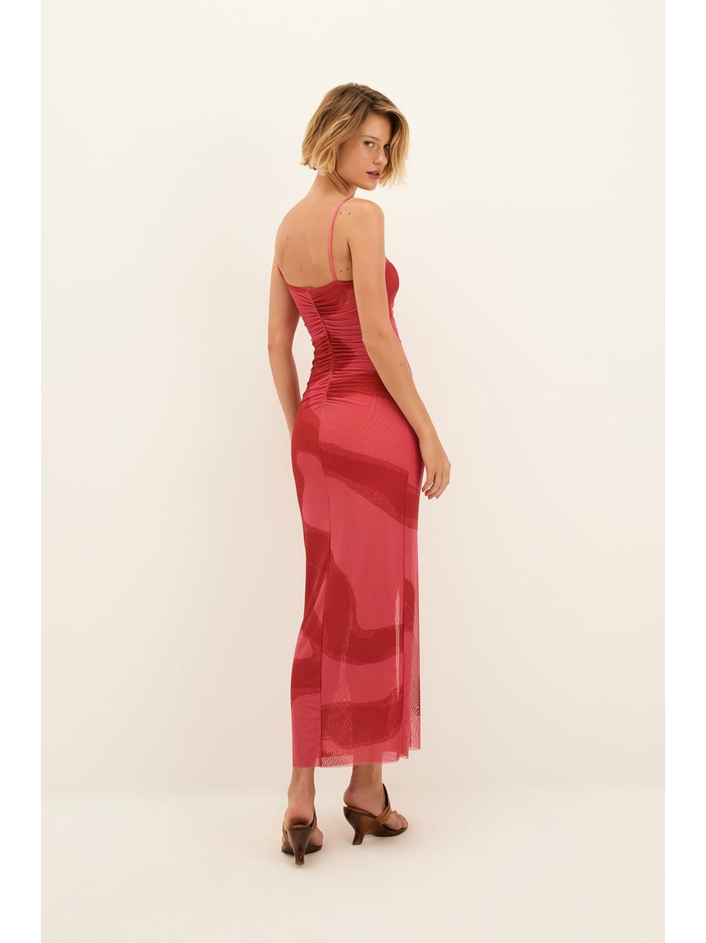 ViX — Vestido Midi Tyla Enigma Pink