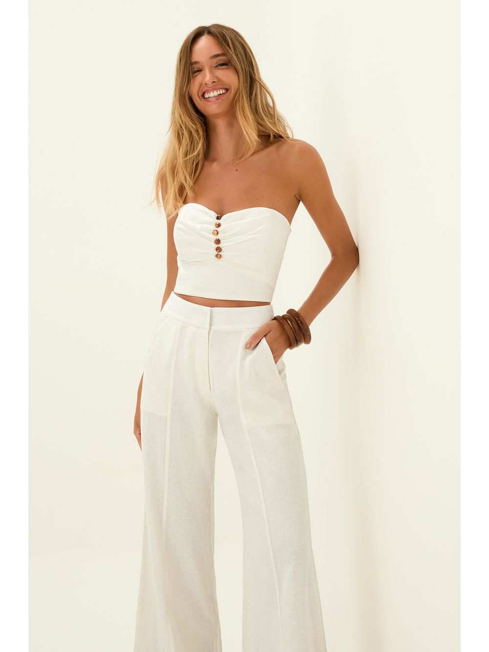 ViX — Calça Estela Off White