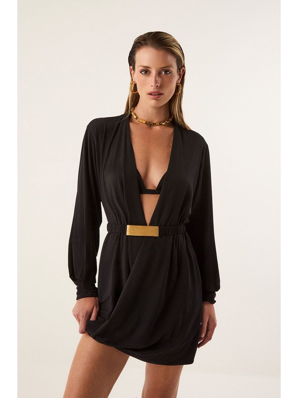 ViX — Vestido Curto Rosana Detalhe Black