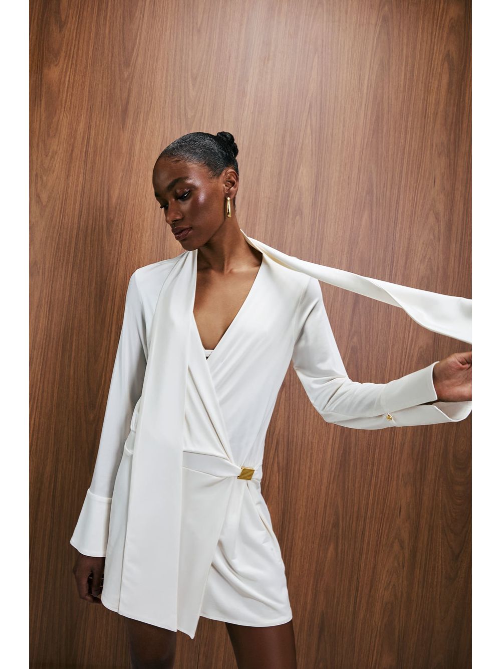 ViX — Vestido Curto Rosalie Detalhe Off White