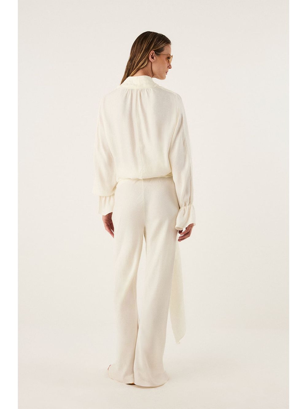 ViX — Calça Rosie Detalhe Off White
