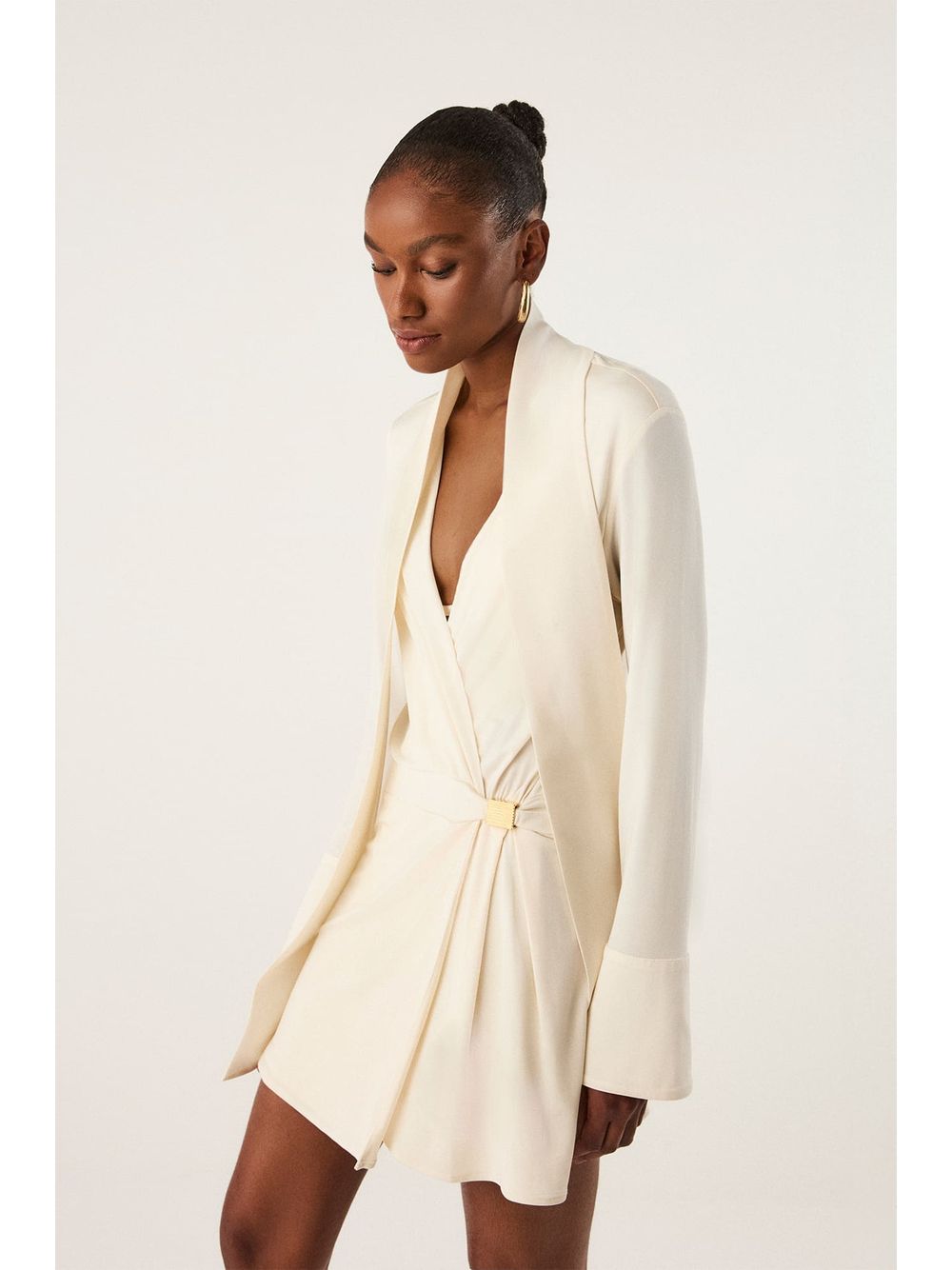 ViX — Vestido Curto Rosalie Detalhe Off White