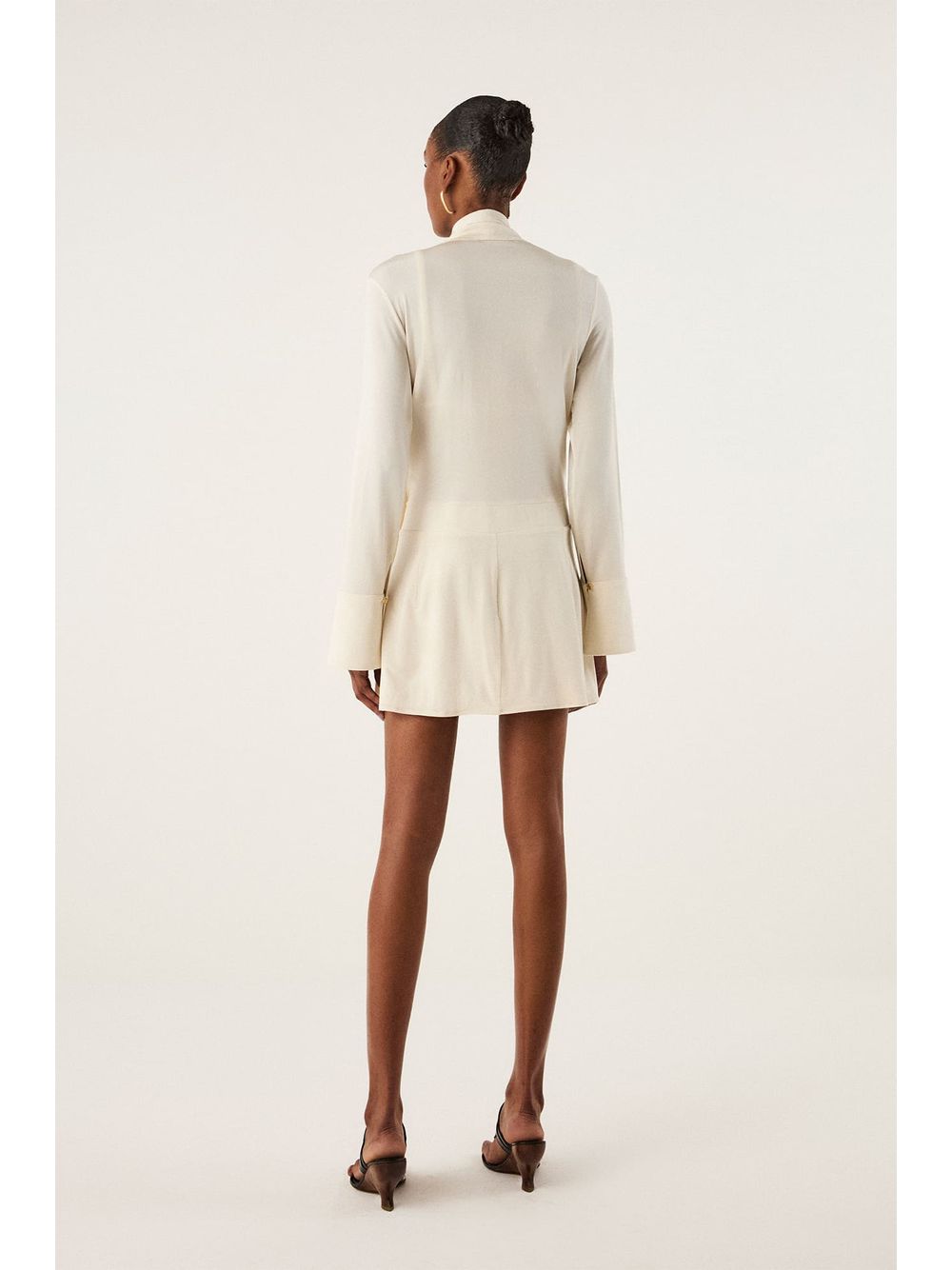 ViX — Vestido Curto Rosalie Detalhe Off White