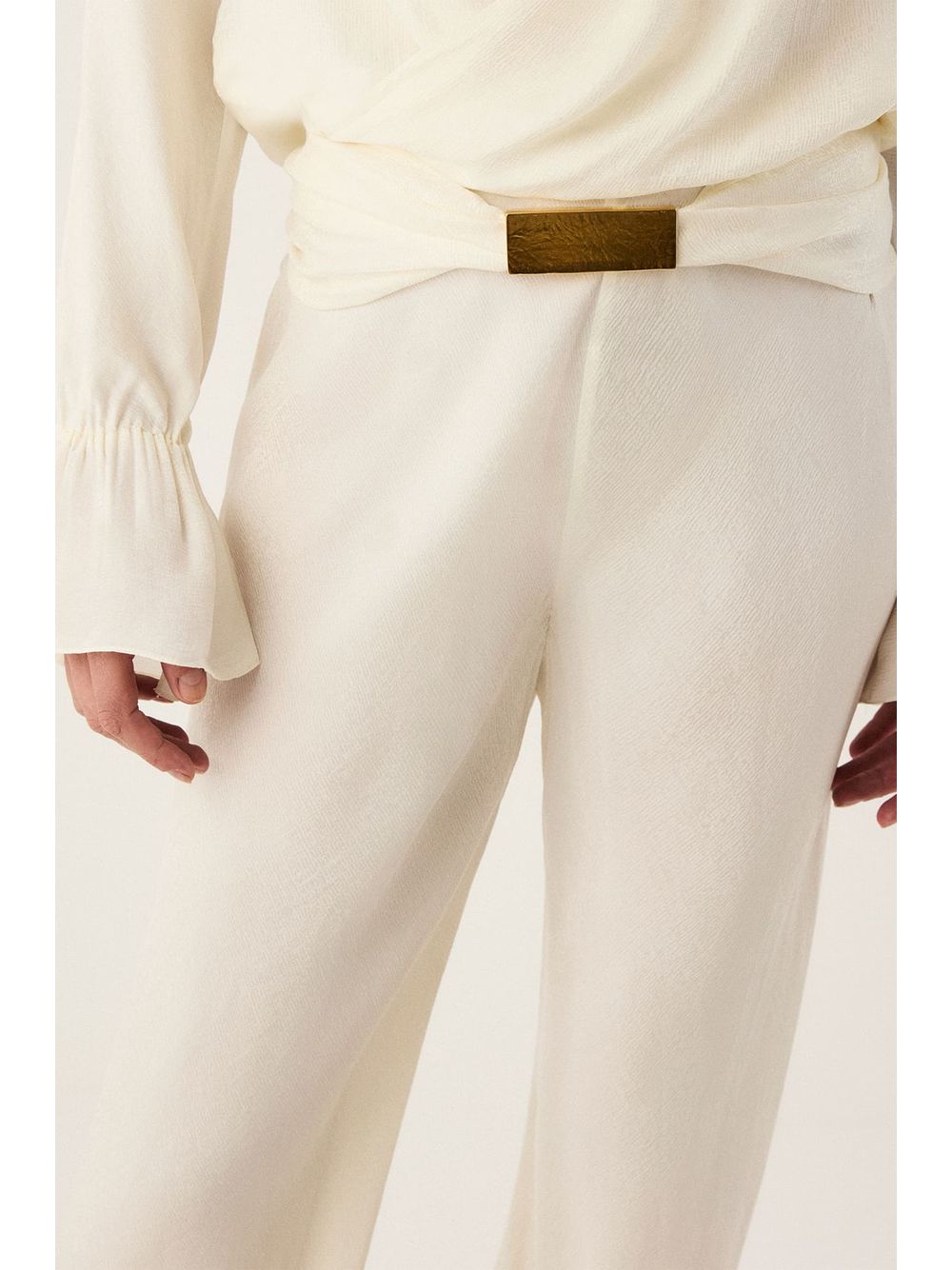 ViX — Calça Rosie Detalhe Off White